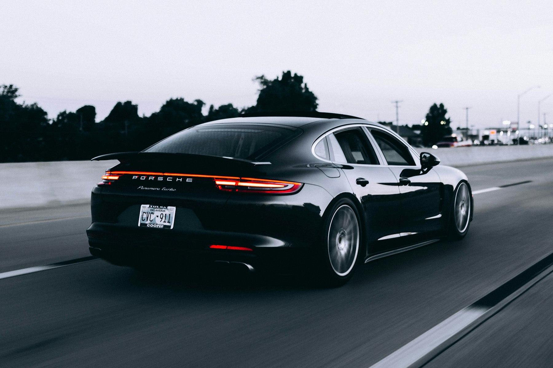 Performance automobile on the open road