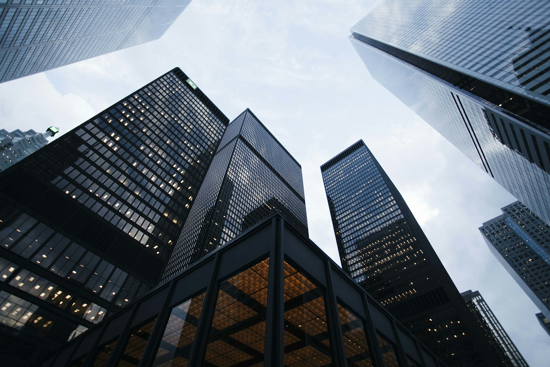 Commercial office towers in a strategic business district